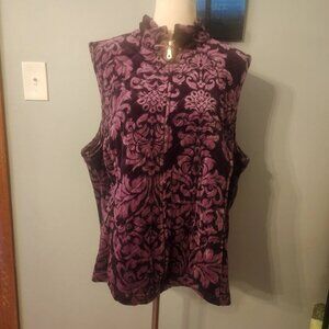 Charter Club Woman Velvet Feel Quilted Vest Size 3X